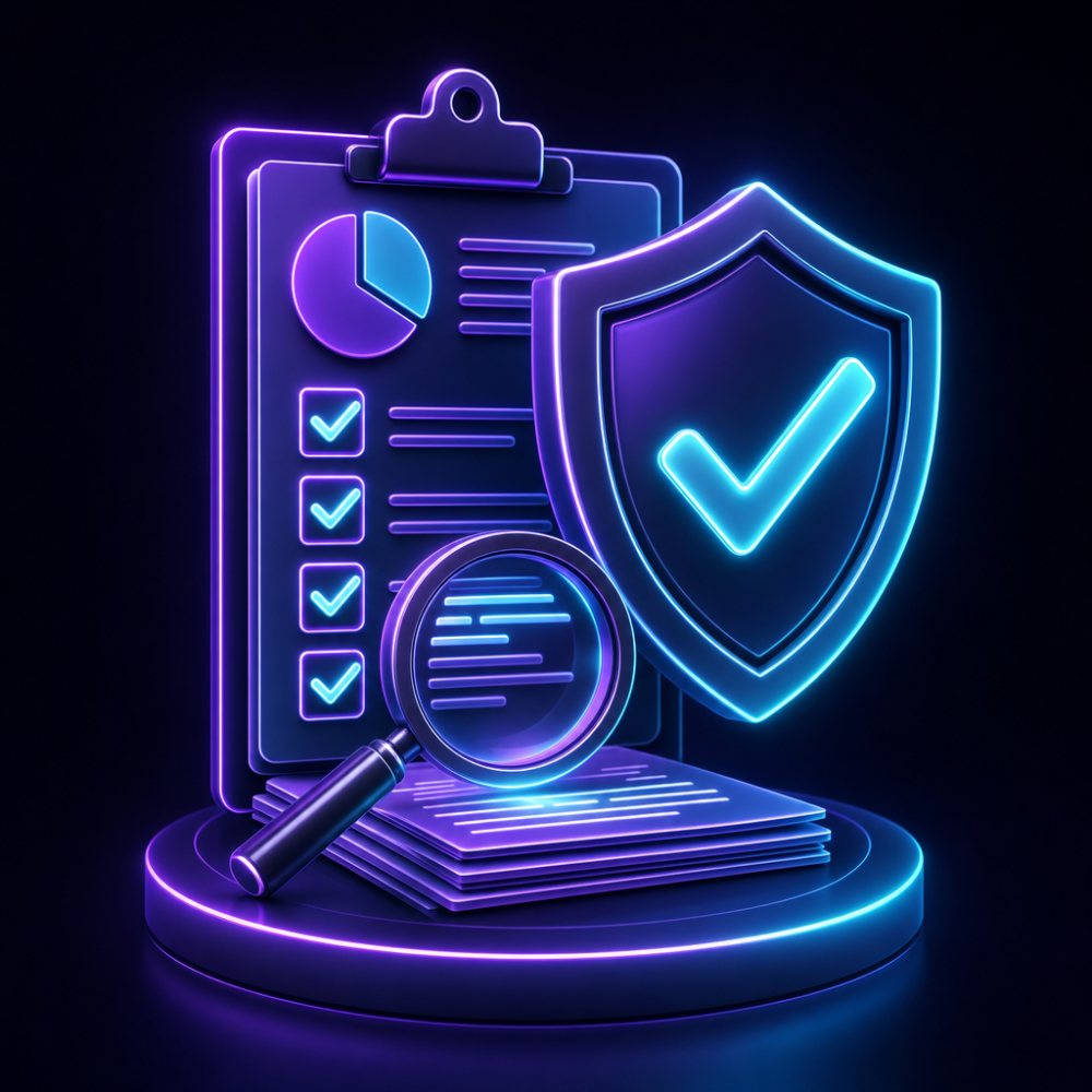 Rapport d'audit, checklist et preuves de conformité